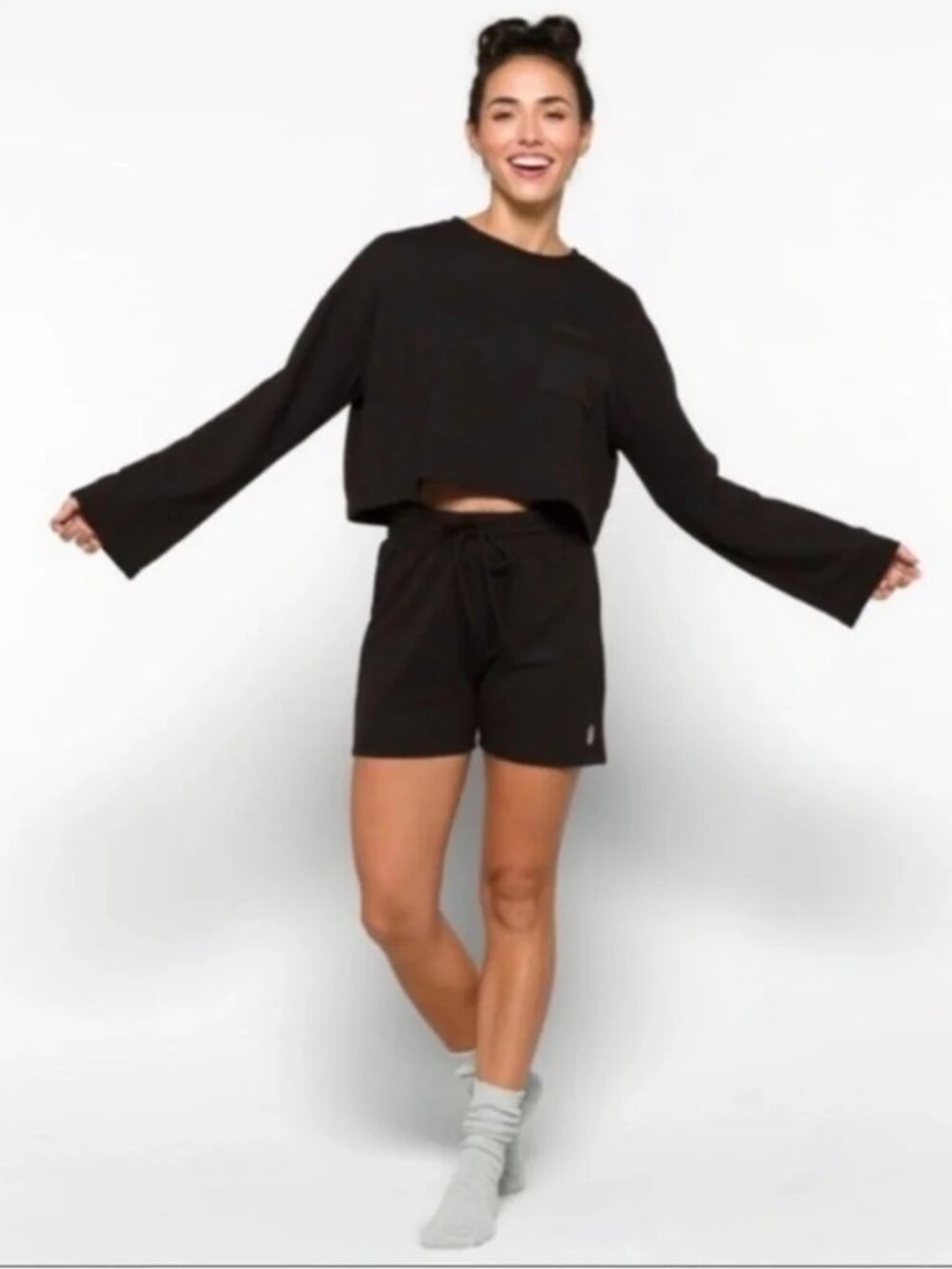 NWT Free People Movement Cropped Top (Black) S